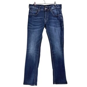 Silver Jeans Co Allan Classic Fit Straight Leg Dark Wash Blue Denim W31 L32